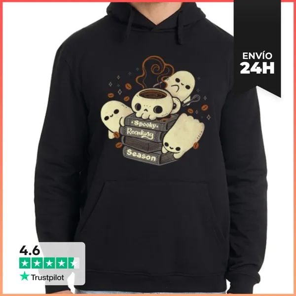 Sudadera Unisex Con Capucha Temporada De Lectura Espeluznante