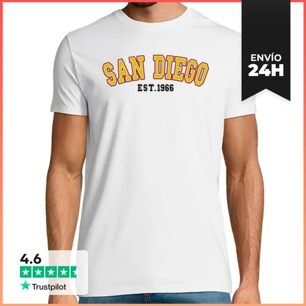 Camiseta Hombre Clásica San Diego Est 1966 LaTostadora