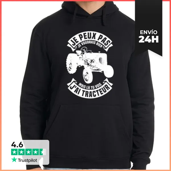 Sudadera Unisex Con Capucha No Puedo Tener Tractor LaTostadora