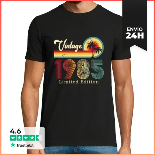 Camiseta Hombre Clásica 1985 Edición Limitada Vintage LaTostadora
