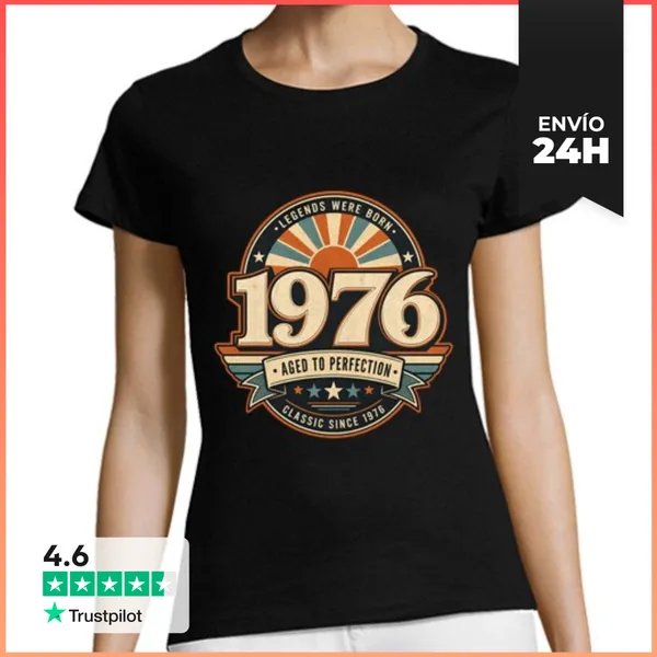Camiseta Mujer Clásica 1976 AGED TO PERFECTION - CLASSIC SINCE