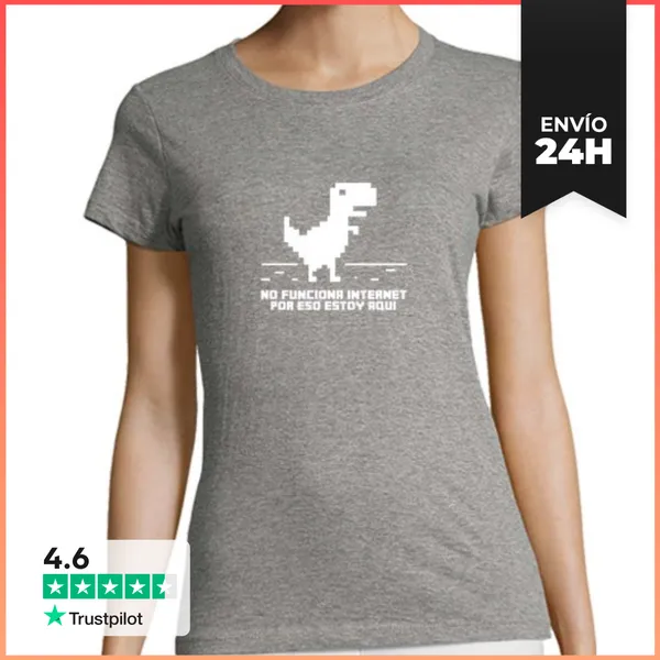 Camiseta Mujer Clásica No Funciona Internet LaTostadora