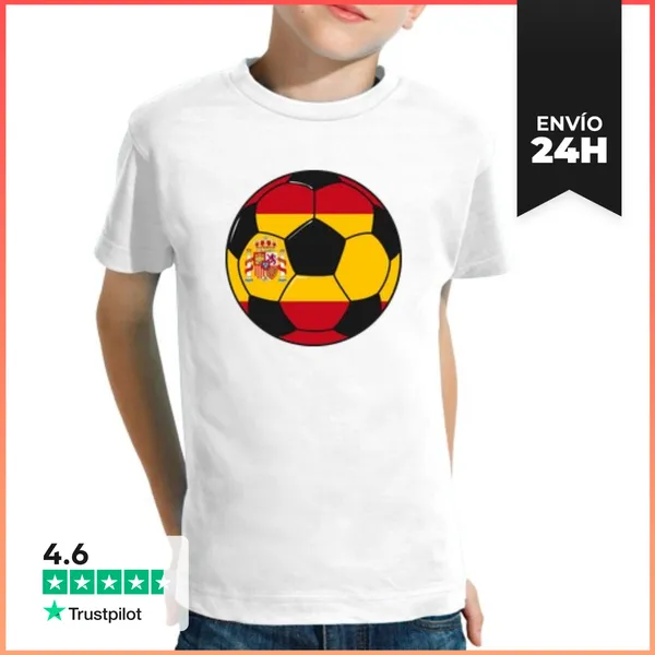 Camiseta Clásica Para Niños Equipo De Fútbol España LaTostadora