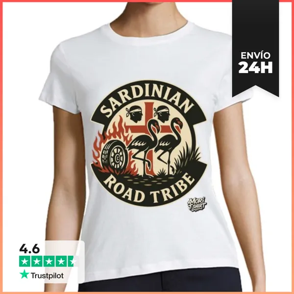 Camiseta Mujer Clásica Tribu De La Carretera Sarda LaTostadora