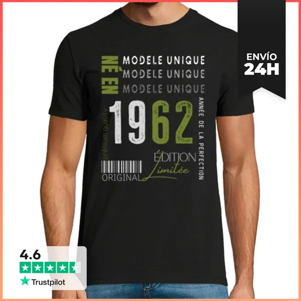 Camiseta Hombre Clásica Perfección Modelo Único Original 1962