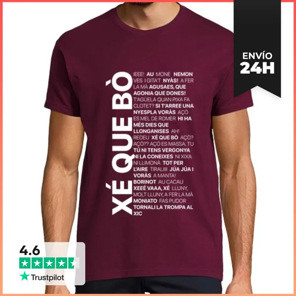 Camiseta Hombre Clásica Xé Que Bò - Samarreta En Valencià GR -