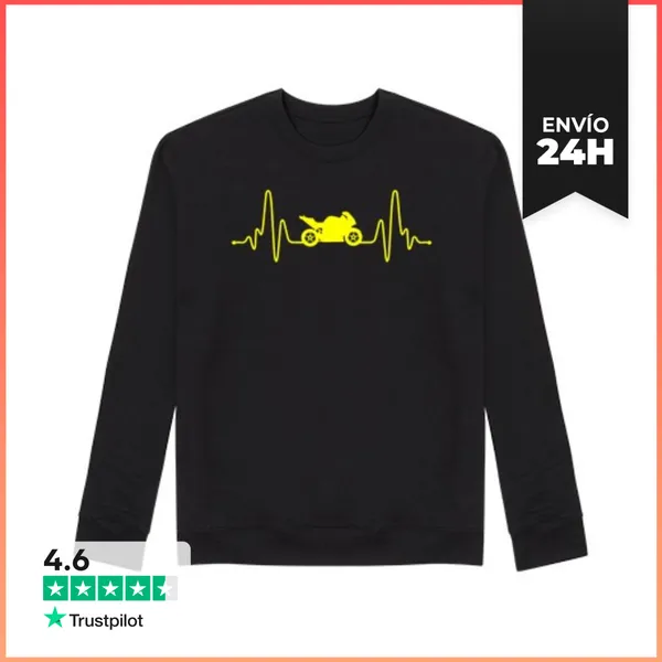 Sudadera Unisex Pasión Por Las Motos Latido LaTostadora