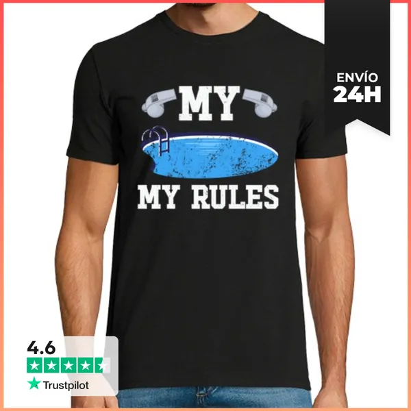 Camiseta Hombre Clásica Instructor De Natación Socorrista De
