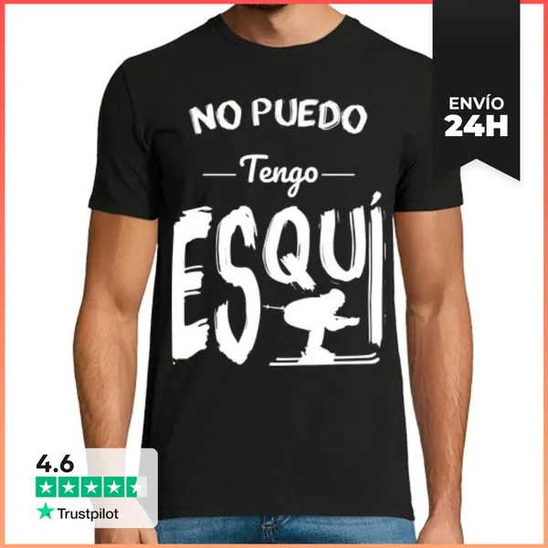 Camiseta Hombre Clásica No Puedo Tengo Esquí LaTostadora