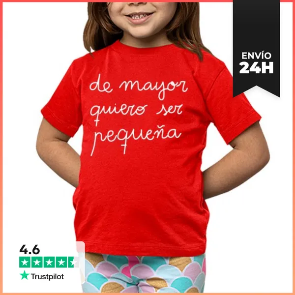 Camiseta Clásica Para Niños De Mayor Quiero Ser Pequeña