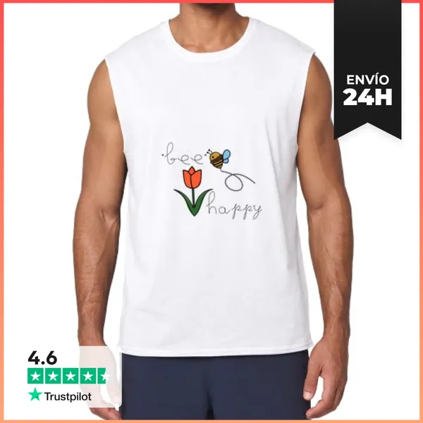 Camiseta Sin Mangas Bee Happy LaTostadora