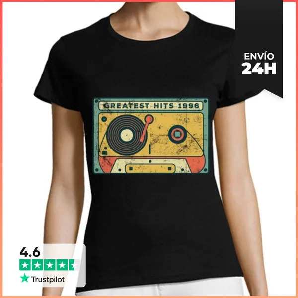 Camiseta Mujer Clásica 1996 Greatest Hits LaTostadora