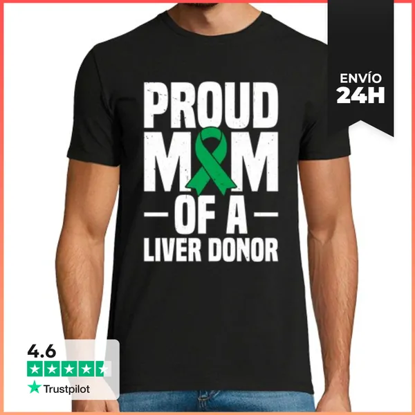 Camiseta Hombre Clásica Trasplante De Hígado Donación De Órganos