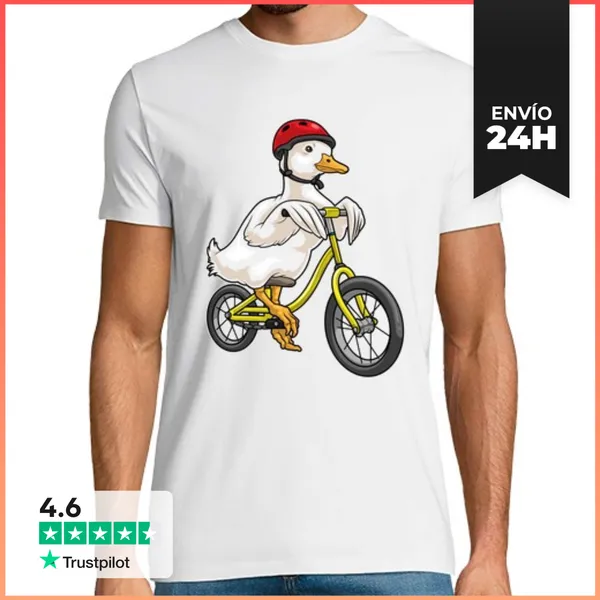 Camiseta Hombre Clásica Bicicleta De Pato LaTostadora