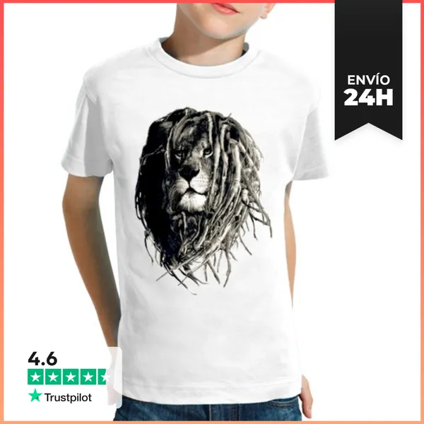 Camiseta Clásica Para Niños Leon Rasta LaTostadora