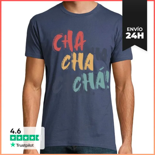 Camiseta Hombre Clásica Hombre, Manga Corta, Denim, Calidad Extra