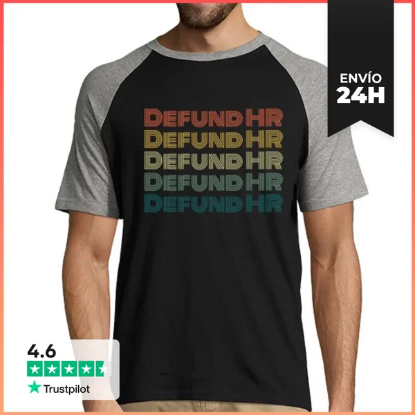 Camiseta Hombre, Estilo Béisbol Desfinanciar Recursos Humanos