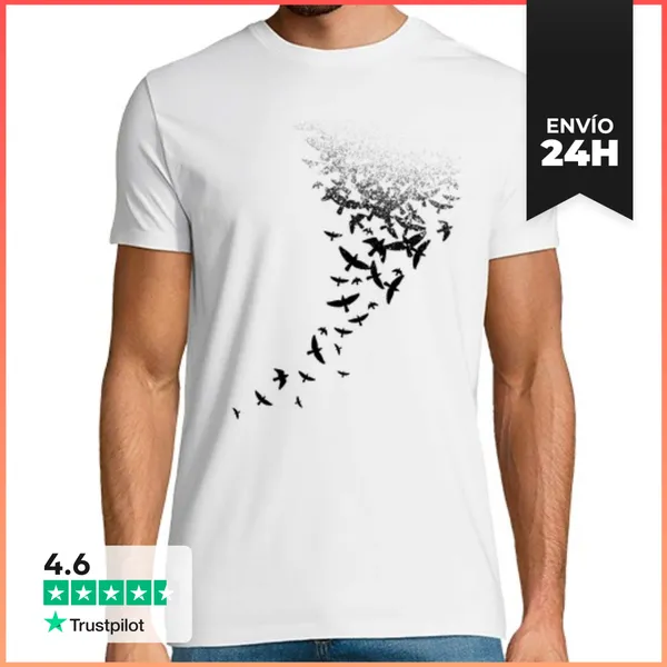 Camiseta Hombre Clásica Pajaros LaTostadora