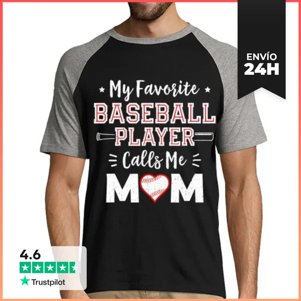 Camiseta Hombre, Estilo Béisbol Mi Jugador De Béisbol Favorito Me