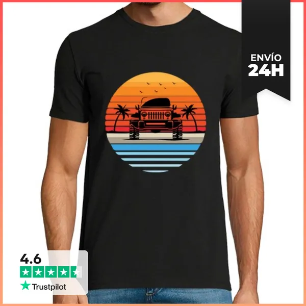 Camiseta Hombre Clásica Jeep Wrangler Camiseta De Viaje Jeep G