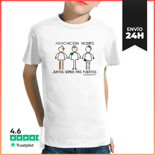 Camiseta Clásica Para Niños Niño, Manga Corta, Letra Negra
