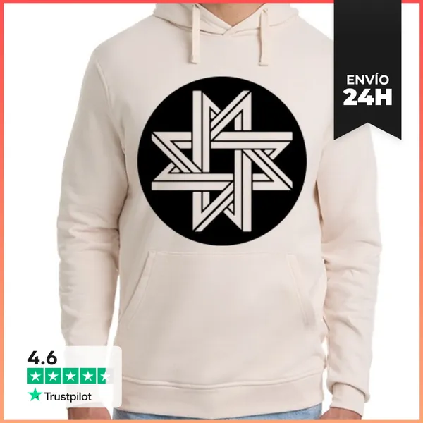 Sudadera Unisex Con Capucha Estrella De Geometría Imposible