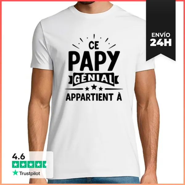 Camiseta Hombre Clásica Abuelo Impresionante LaTostadora