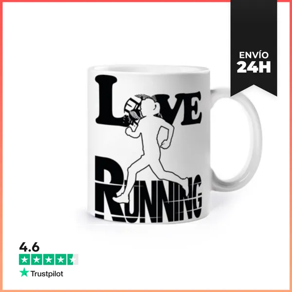 Taza Amor Love Running Correr Corredora Negr LaTostadora