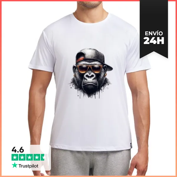 Camiseta Deportiva Hombre Estilo De Mono LaTostadora