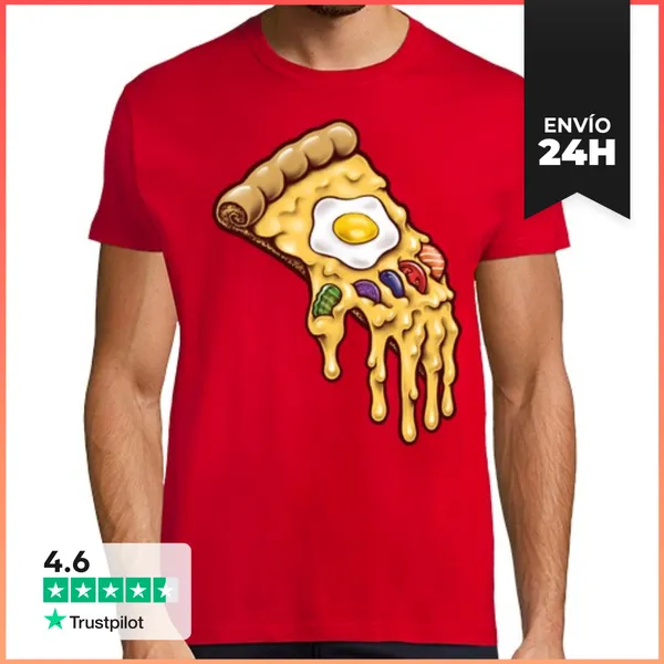 Camiseta Hombre Clásica Pizza Infinita LaTostadora