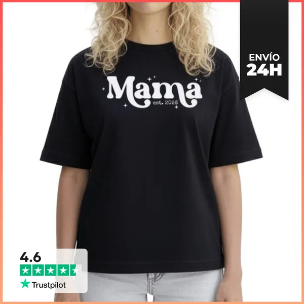 Camiseta Mujer Boxy MAMA EST 2026 LaTostadora