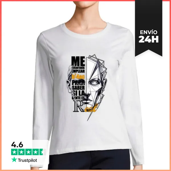 Camiseta Mujer Manga Larga Camiseta Humor Matemático Usa