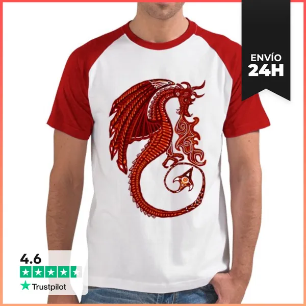 Camiseta Hombre, Estilo Béisbol Dragon LaTostadora