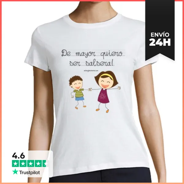 Camiseta Mujer Clásica Camiseta Corta De Mayor Quiero Ser Salsera