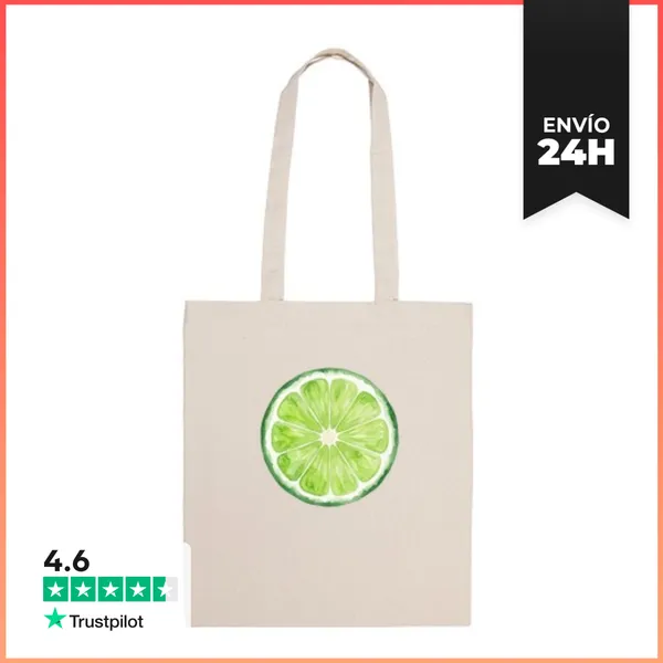 Bolsa De Tela Rodaja De Lima Vista De Frente LaTostadora
