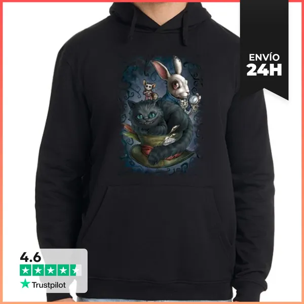 Sudadera Unisex Con Capucha Gato Sonriente LaTostadora