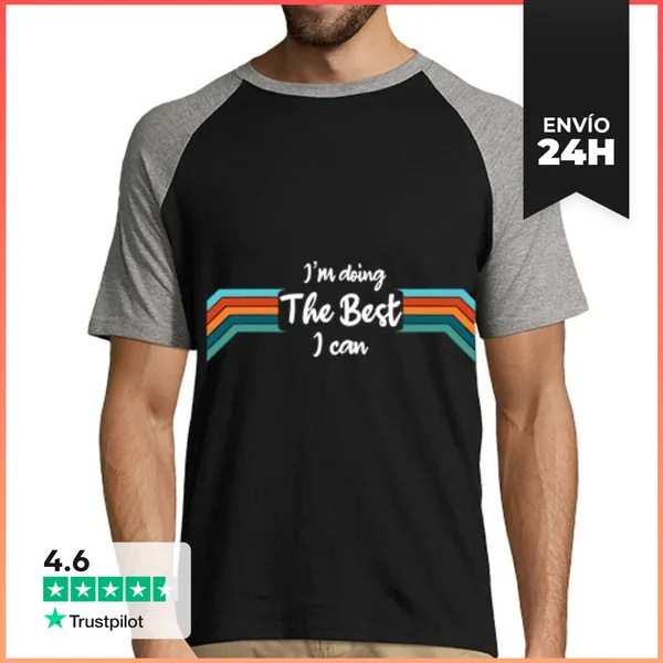 Camiseta Hombre, Estilo Béisbol Haciendo Lo Mejor Que Puedo