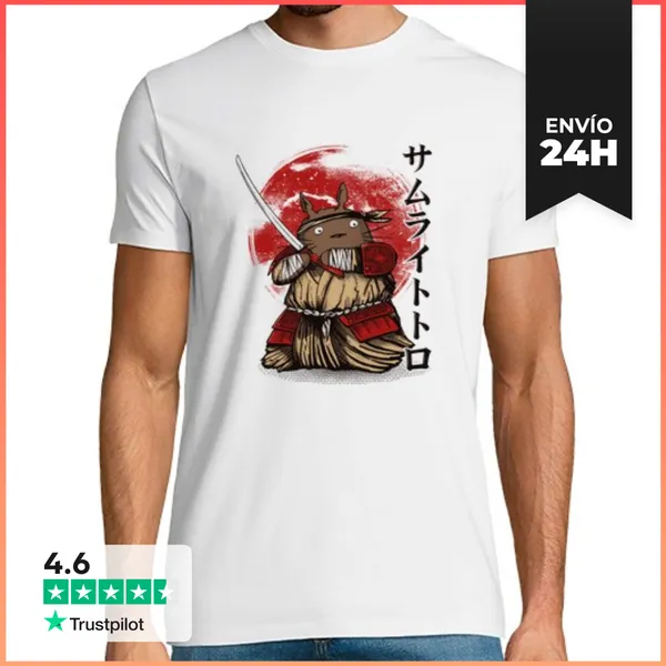 Camiseta Hombre Clásica Totoro Samurai LaTostadora