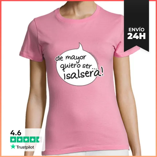 Camiseta Mujer Clásica Camiseta Corta Bocadillo De Mayor Quiero