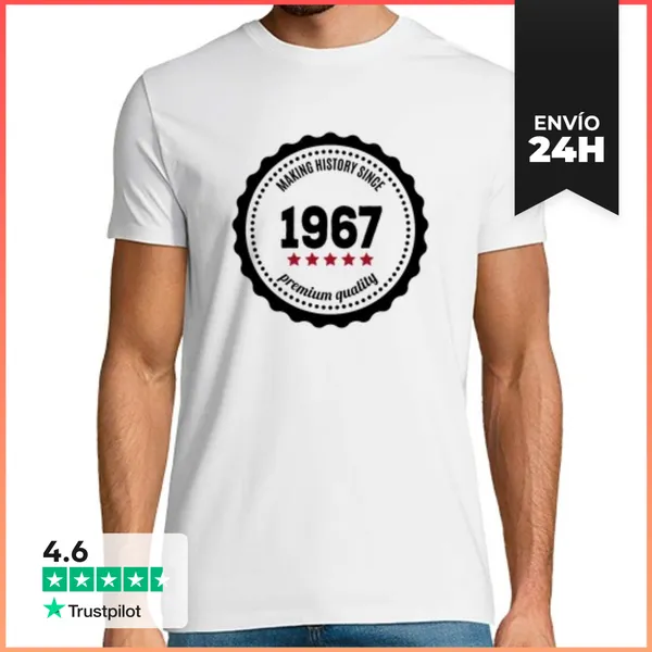 Camiseta Hombre Clásica Making History Since 1967 LaTostadora