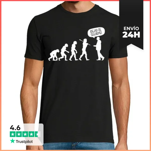 Camiseta Hombre Clásica Evolución ¡Dejad De Seguirme! LaTostadora