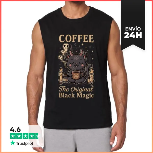 Camiseta Sin Mangas COFFEE BLACK MAGIC LaTostadora