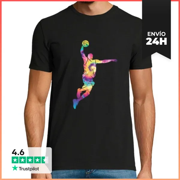 Camiseta Hombre Clásica Baloncesto Basquetbol Campeonato Liga