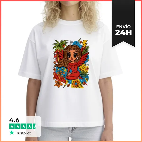 Camiseta Mujer Boxy Tropicoqueta LaTostadora