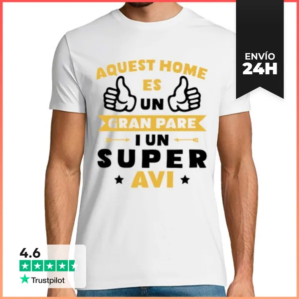 Camiseta Hombre Clásica Este Hombre Es Un Gran Padre Y Un Súper