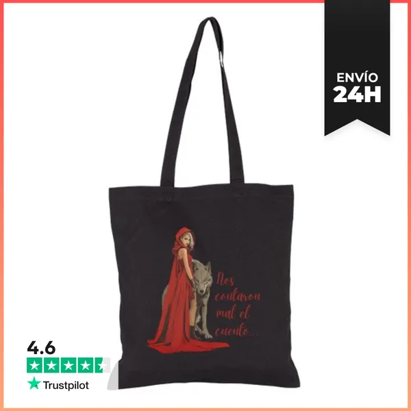 Bolsa De Tela Nos Contaron Mal El Cuento Rojo LaTostadora