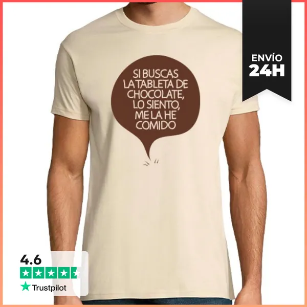 Camiseta Hombre Clásica TABLETA CHOCOLATE LaTostadora