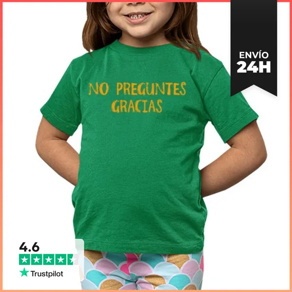 Camiseta Clásica Para Niños No Preguntes Gracias LaTostadora