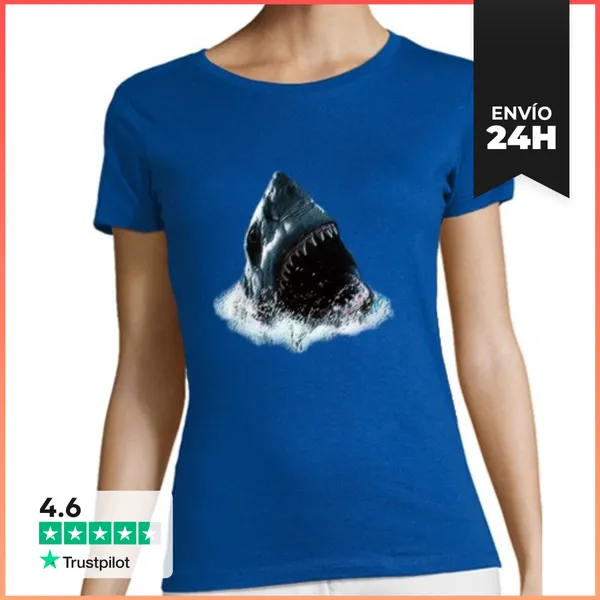 Camiseta Mujer Clásica Tiburón LaTostadora