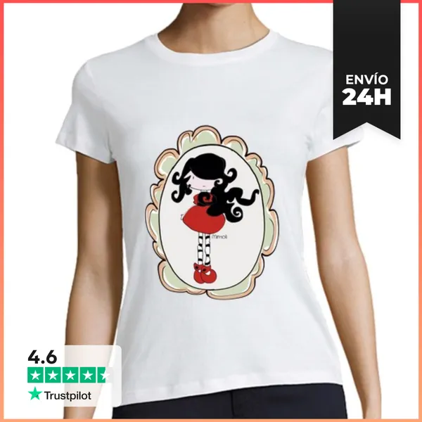 Camiseta Mujer Clásica Candela Camiseta Chica LaTostadora